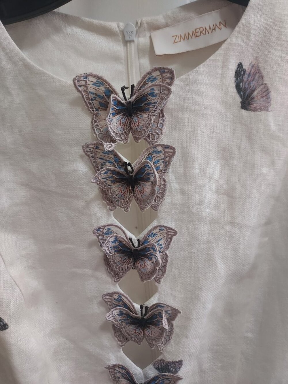 Zimmermann Butterfly Linen Wild Botanica Dress - Picture 3 of 13